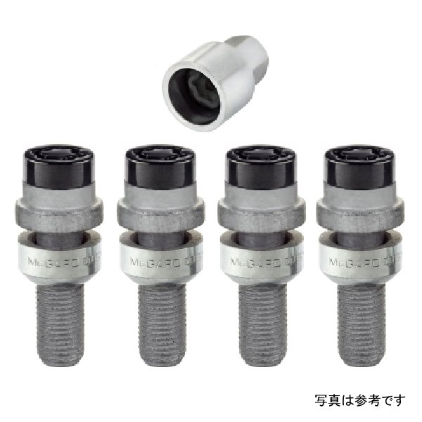 【USA在庫あり】 McGard ホイール Lock ボルトセット - 4pk. (Radius Seat) M14X1.5 / 17mm Hex / 28.2mm Shank Length - ブラック mcg28320 JP店