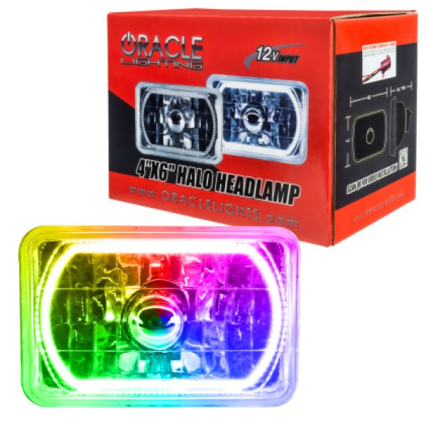 【USA在庫あり】 Oracle Pre-Installed ライト 4x6 IN. Sealed Beam - ColorSHIFT Halo SEE WARRANTY orl6909-333 JP店