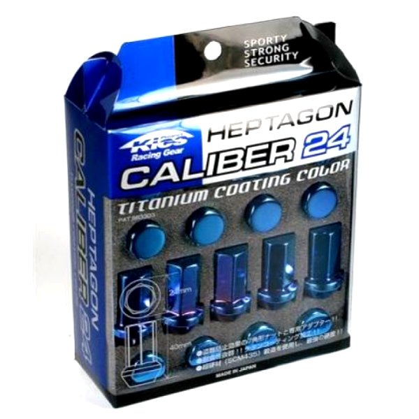 【USA在庫あり】 Project Kics 12X1.50 Titanium ブルー Caliber Lug Nut pjkWHPC01 JP店