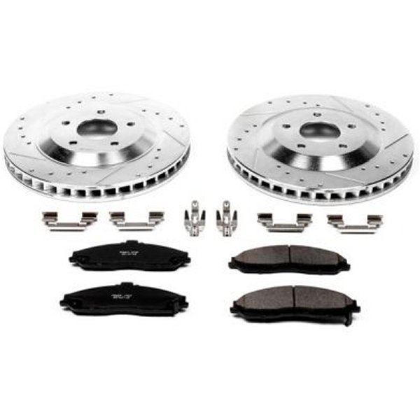 【USA在庫あり】 Power Stop 2004 Cadillac XLR フロント Z23 Evolution Sport ブレーキ キット psbK1559 JP店