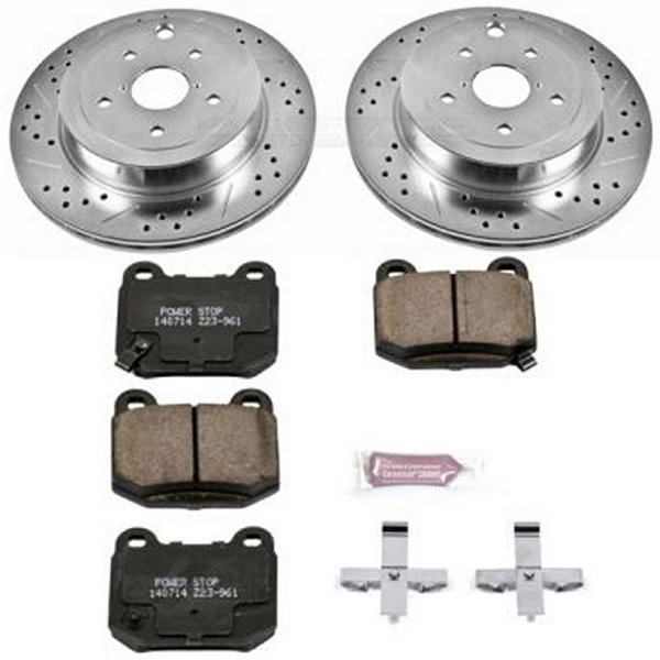 【USA在庫あり】 Power Stop 08年-14年 スバル Impreza リヤ Z23 Evolution Sport ブレーキ キット psbK5305 JP店