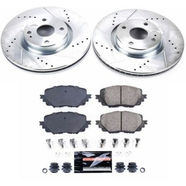 【USA在庫あり】 Power Stop 17年-19年 Fiat 124 Spider フロント Z23 Evolution Sport ブレーキ キット psbK7358 JP店