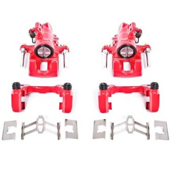 【USA在庫あり】 Power Stop 01年-05年 Acura EL リヤ レッド Calipers w/ブラケットs - 2個 psbS2678 JP店