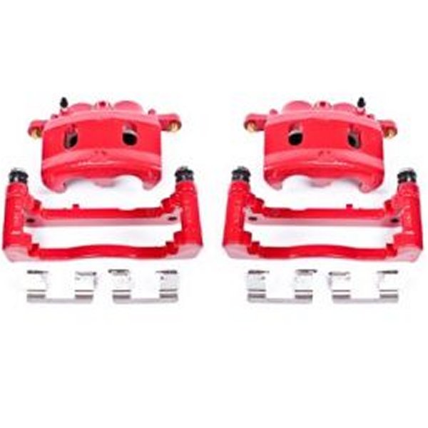 【USA在庫あり】 Power Stop 07年-08年 Cadillac Escalade フロント レッド Calipers w/ブラケットs - 2個 psbS4918 JP店