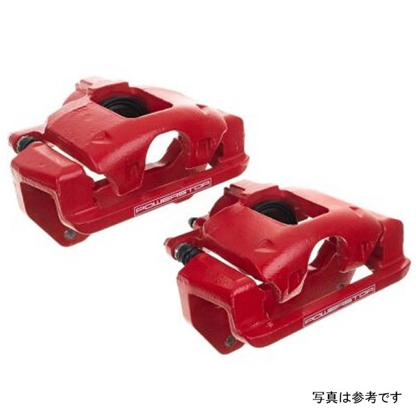【USA在庫あり】 Power Stop 07年-18年 ジープ ラングラー JK フロント レッド Caliper 2個 w/ブラケット psbS5044EB JP店