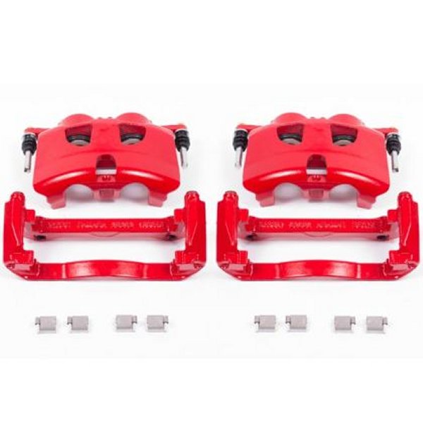【USA在庫あり】 Power Stop 12年-19年 フォード F-150 フロント レッド Calipers w/ブラケットs - 2個 psbS5404 JP店