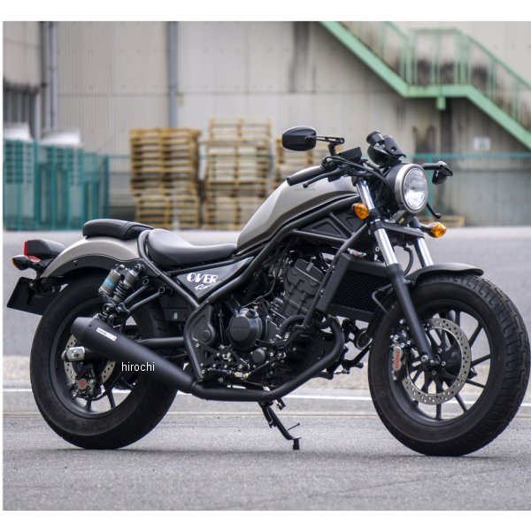 オーヴァー OVER OVER SSメガホン コンプリートフルエキゾーストマフラー 17年-23年 レブル250 黒 25-131-02B JP店