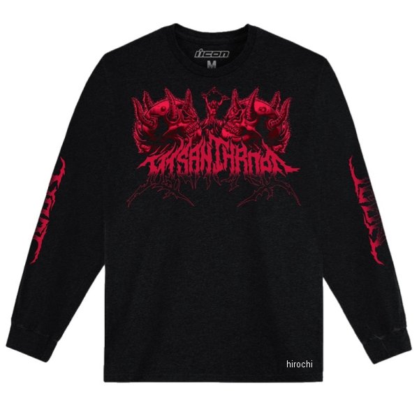 アイコン ICON 春夏モデル ロングTシャツ MISANTHROPE 黒 Lサイズ 3030-24624 JP店