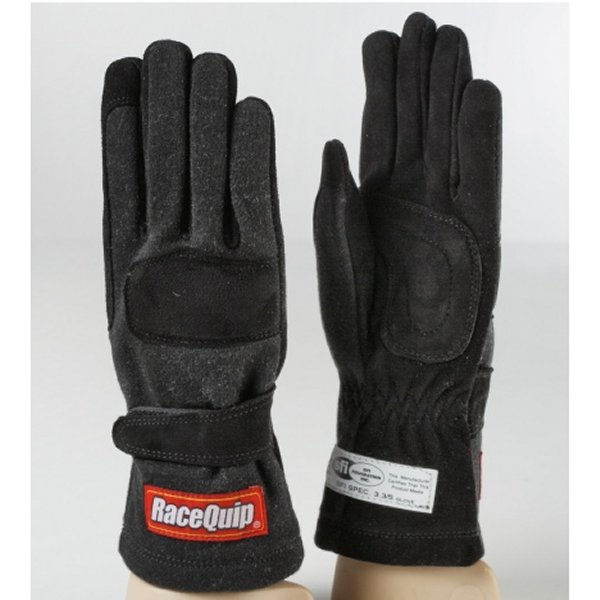 【USA在庫あり】 RaceQuip ブラック 2-Layer SFI-5 Glove - Medium rqp355003 JP店