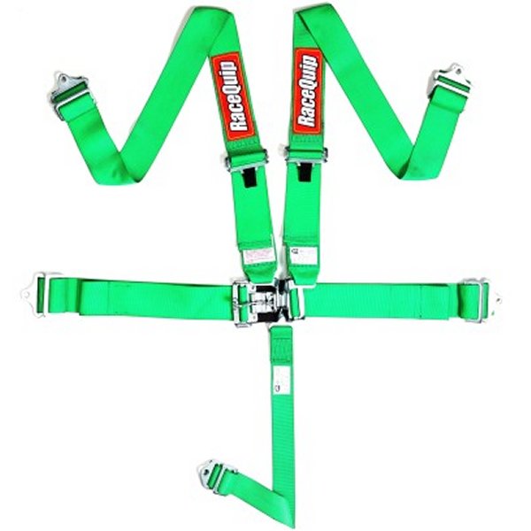 【USA在庫あり】 RaceQuip グリーン L & L 5pt Seat Belt rqp711071 JP店