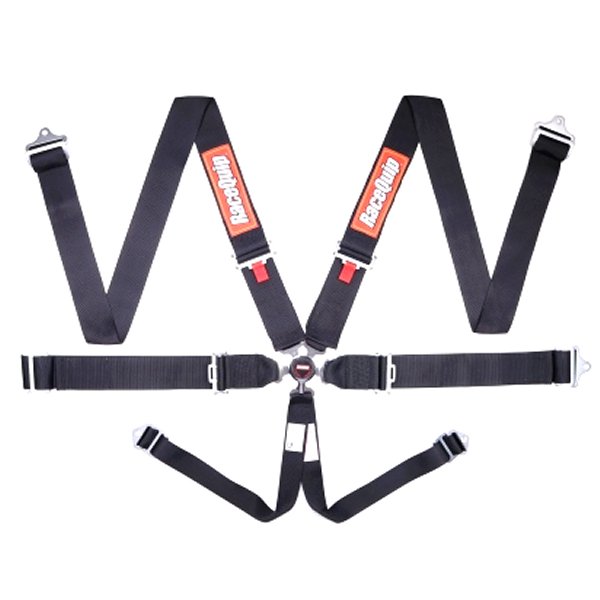 【USA在庫あり】 RaceQuip ブラック SFI CAMLOCK 6pt PD Lap Seat Belt rqp743003 JP店