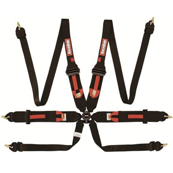 【USA在庫あり】 RaceQuip ブラック FIA CAMLOCK 6pt Pull Up Lap FHR rqp854004 JP店
