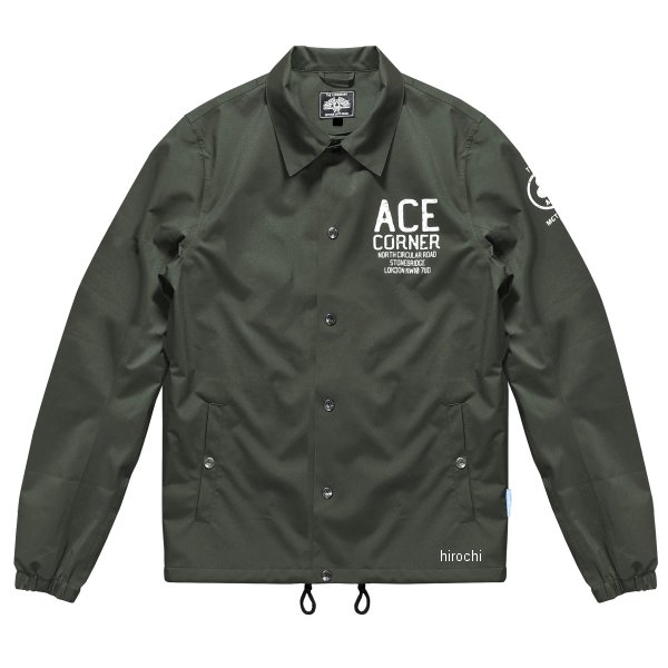 【メーカー在庫あり】 エースカフェロンドン ACE CAFE LONDON 春夏モデル ウォータープルーフコーチジャケット モスグリーン Sサイズ AS2501WS JP店