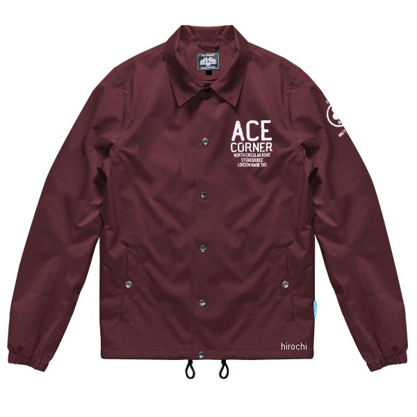 【メーカー在庫あり】 エースカフェロンドン ACE CAFE LONDON 春夏モデル ウォータープルーフコーチジャケット バーガンディ Mサイズ AS2501WS JP店