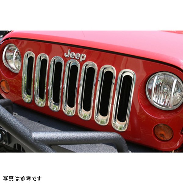 【USA在庫あり】 Rugged Ridge Grille Inserts Chrome 07年-18年 Jeep ラングラー rug11306.20 JP店