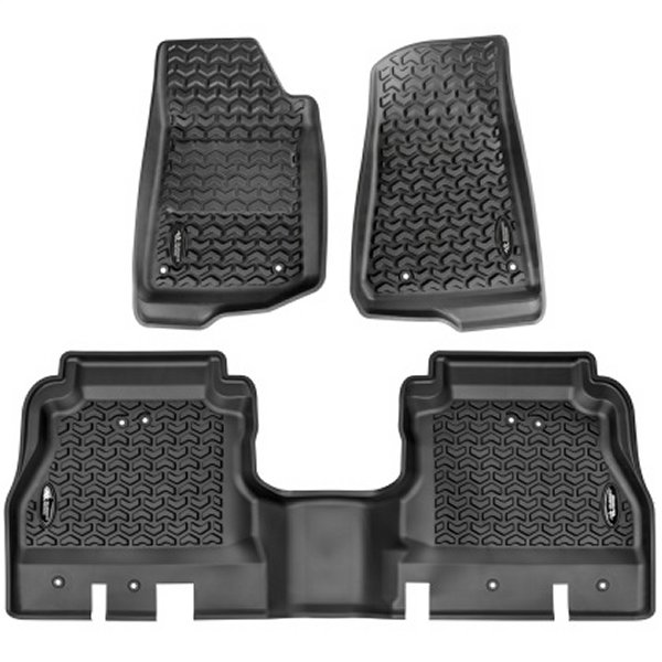 【USA在庫あり】 Rugged Ridge Floor Liner キット ブラック F/R 20年-21年 ジープ Gladiator (JT) rug12987.44 JP店