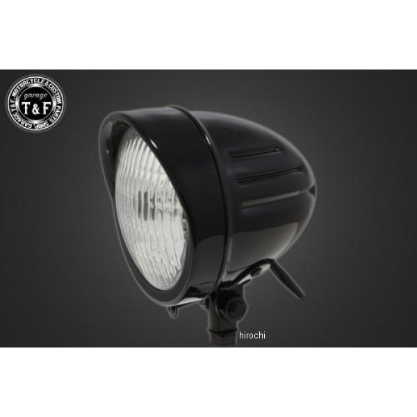 ガレージT＆F 4.5インチスリットヘッドライト(クラシックレンズ仕様)+ステー DS250 ブラック/クリア 4020813 JP店