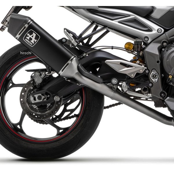アロー Arrow スリップオンマフラー Veloce 触媒なし アルミダーク 20年-22年 トライアンフ Street Triple765RS 71002VAN JP店