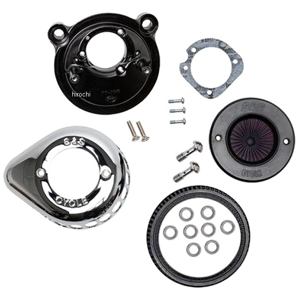S&Sサイクル S&S Cycle エアスティンガー エアクリーナー ティアドロップ 07年-21年 スポーツスター クローム 170-0725A JP店|株式会社ヒロチー商事 店