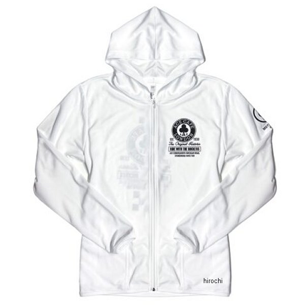 【メーカー在庫あり】 エースカフェロンドン ACE CAFE LONDON 春夏モデル DRYフーディ ヒストリック サークル 白 XLサイズ AC001DP JP店