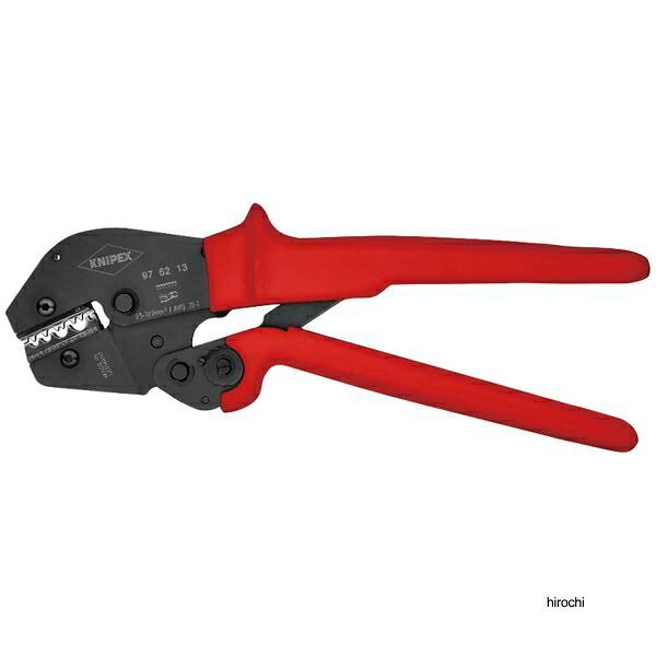 【メーカー在庫あり】 クニペックス KNIPEX 圧着ペンチ 0.5-1/1.5-2.5/4-6/10mm2 プラスティックコーティングハンドル 9752-13SB JP店|株式会社ヒロチー商事 店