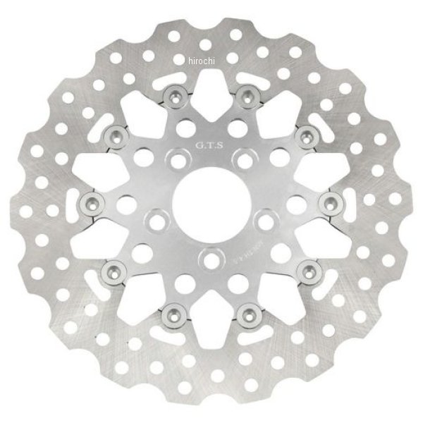 【メーカー在庫あり】 G.T.S ジーティーエス フローティングローター ウェーブ 11.8 リア メッシュシルバー 034161 JP店|株式会社ヒロチー商事 店