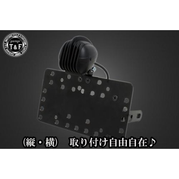ガレージT&F サイドナンバーキット&マイクロフォンテールランプ(ブラック)+ステー BOLT SN0576 JP店