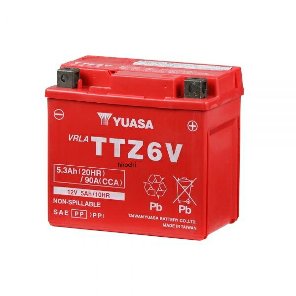 【メーカー在庫あり】 NBS バイクパーツセンター 台湾YUASA ユアサ バッテリー 液入り充電済み TTZ6V 1141 JP店