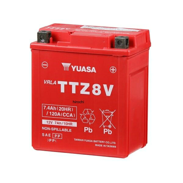【メーカー在庫あり】 NBS バイクパーツセンター 台湾YUASA ユアサ バッテリー 液入り充電済み TTZ8V 1142 JP店