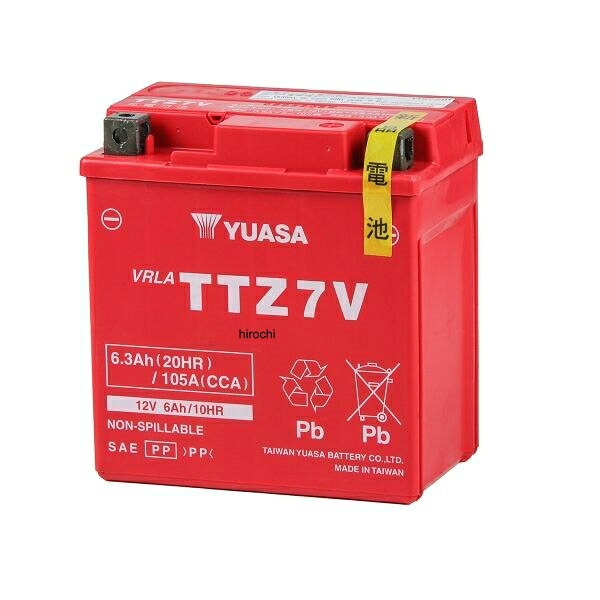【メーカー在庫あり】 NBS バイクパーツセンター 台湾YUASA ユアサ バッテリー 液入り充電済み TTZ7V 1143 JP店