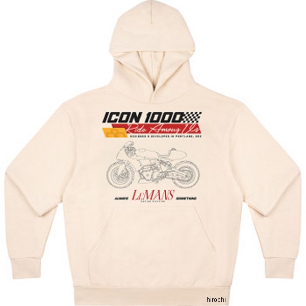 アイコン ICON 秋冬モデル フーディー ALWAYS SOMETHING アイボリー 2XLサイズ 3050-7298 JP店
