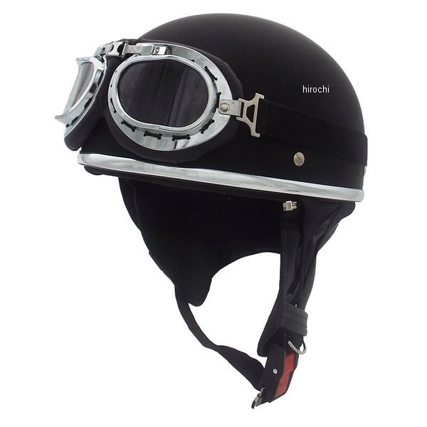 【メーカー在庫あり】 TNK工業 ゴーグル付きハーフヘルメット マットブラック DEEP FREE 58-60cm未満 CL-950EX JP店