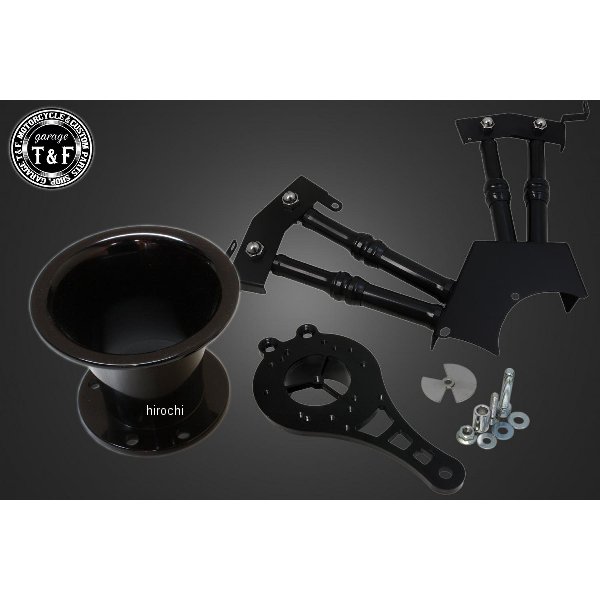 ガレージT&F ファンネル (ブラック) &プッシュロッドカバー (ブラック) SET ドラッグスター250 7082535 JP店