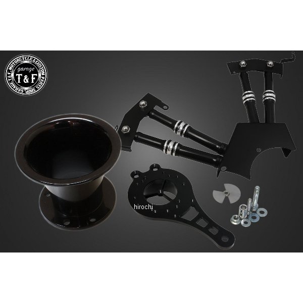 ガレージT&F ファンネル (ブラック) &プッシュロッドカバー (コントラスト) SET ドラッグスター250 7082549 JP店