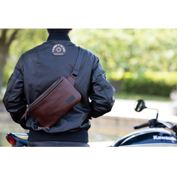 【メーカー在庫あり】 デグナー DEGNER W-86 レザーボディバッグ ブラウン 4524486104732 JP店