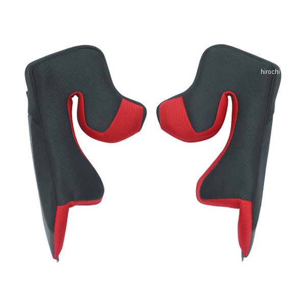 オージーケーカブト OGK KABUTO FS23 チークパッドセット ブラックレッド 30mmS・Lサイズ 4966094643201 JP店
