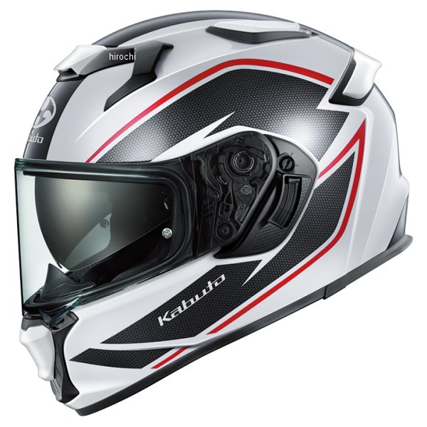 【メーカー在庫あり】 オージーケーカブト OGK KABUTO フルフェイスヘルメット KAMUI 5 TORZA ホワイトブラックレッド L(59-60cm)サイズ 4966094643584 JP店