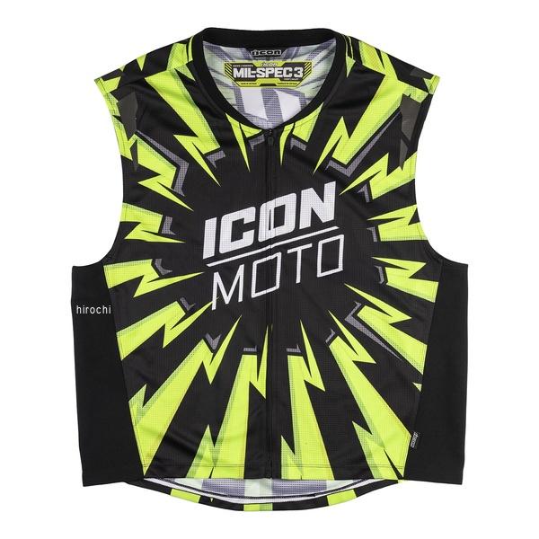 アイコン ICON 2026年春夏モデル ミルスペック3ベスト HIVIZ イエロー S/M 2830-0825 JP店