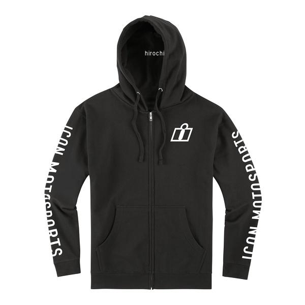 アイコン ICON 2026年春夏モデル HOODIE CLASICON ZIP ブラック M 3050-7460 JP店