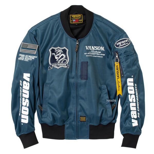 【メーカー在庫あり】 バンソン VANSON 2026年春夏モデル メッシュMA-1ジャケット Lサイズ NV/WH VS26101S JP店