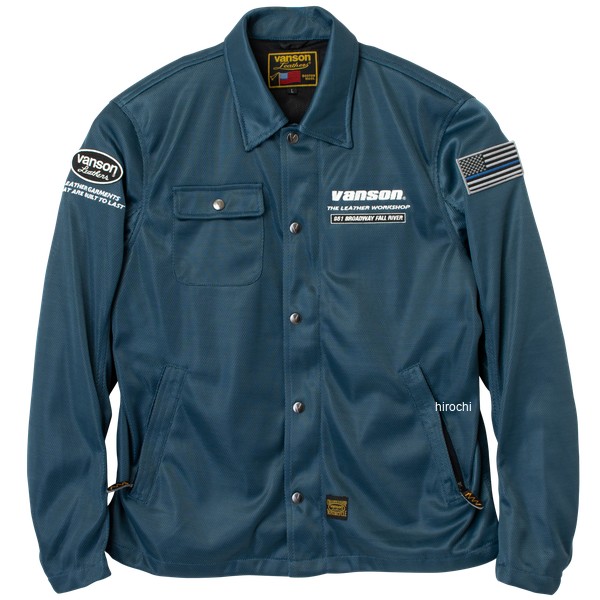 【メーカー在庫あり】 バンソン VANSON 2026年春夏モデル メッシュコーチジャケット XLサイズ NV/WH TVS2603S JP店