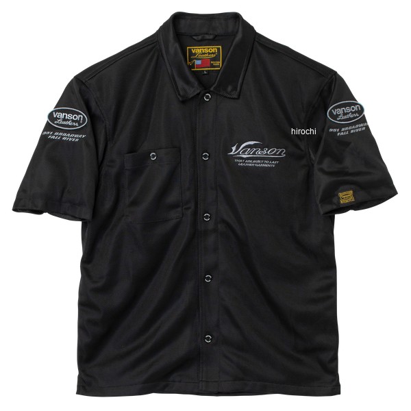 【メーカー在庫あり】 バンソン VANSON 2026年春夏モデル メッシュワークシャツ 3XLサイズ BK/SV TVS2605S JP店