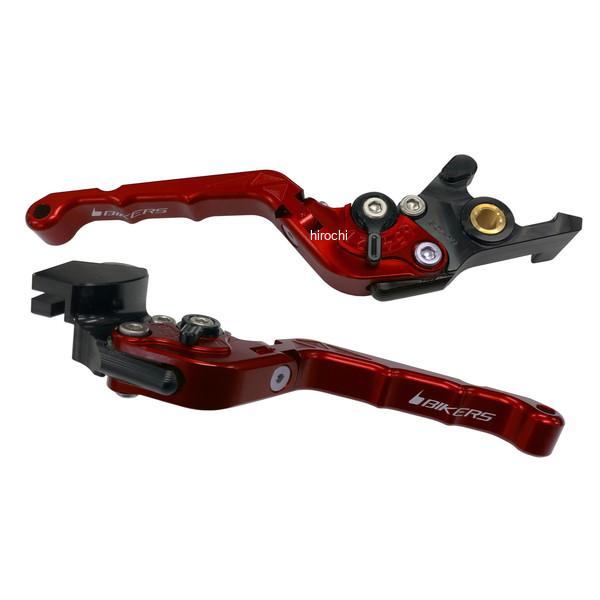 バイカーズ BIKERS レバーセット 可倒式 カーブタイプ レッド 17年-25年 カワサキ Ninja650 K0526-RED JP店