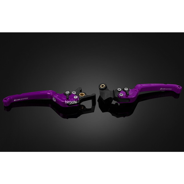 バイカーズ BIKERS レバーセット 可倒式 フラットタイプ パープル 23年-24年 ヤマハ YZF-R125 Y0390-PUR JP店