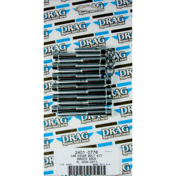 【USA在庫あり】 DRAG ボルトキット カムカバーセット 04年以降 XL クローム/無地 2401-0778 JP店 8,625円