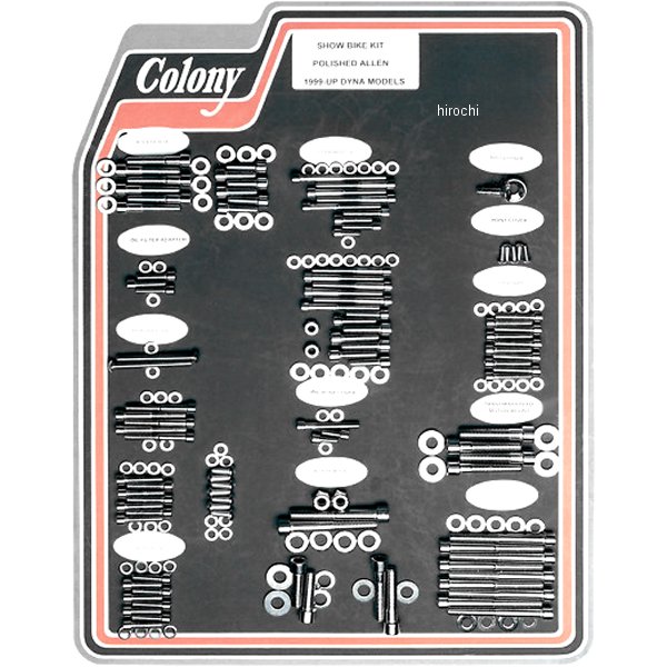 【USA在庫あり】 コロニー Colony Machine ボルトキット エンジン全体 99年-05年 ダイナ クローム DS-189710 JP店