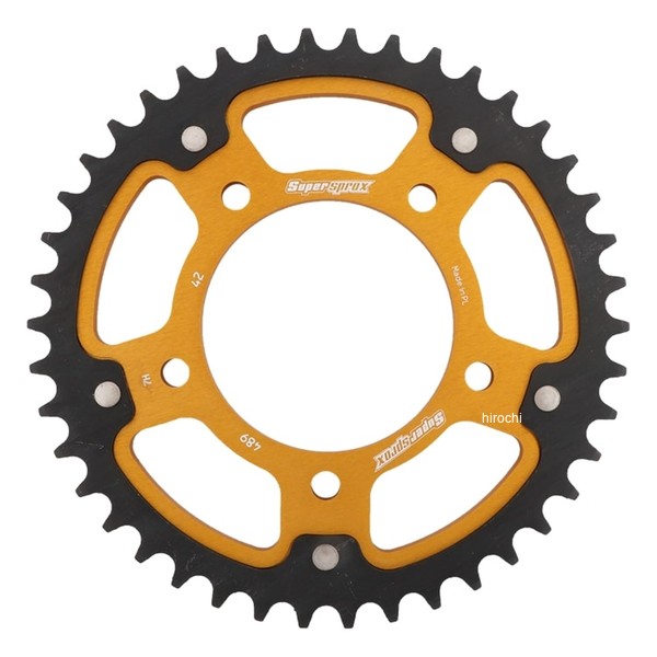 スーパースプロックス SUPERSPROX リアスプロケット ステルス 489-42T 06年-11年 ZZR1400 ゴールド RST-489:42-GLD JP店