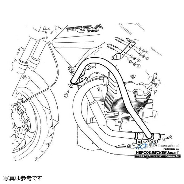 ヘプコアンドベッカー HEPCO&BECKER エンジンガード 03年-13年 Breva V750 ie 501-505-0002 JP店|株式会社ヒロチー商事 店