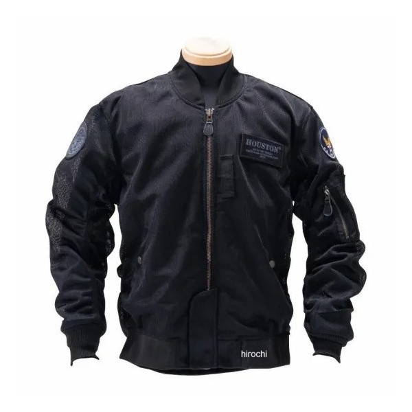 【New】 ヒューストン HOUSTON MA-1 ジャケット メッシュ M/C ブラック Mサイズ HTVA2611S JP店|株式会社ヒロチー商事 店