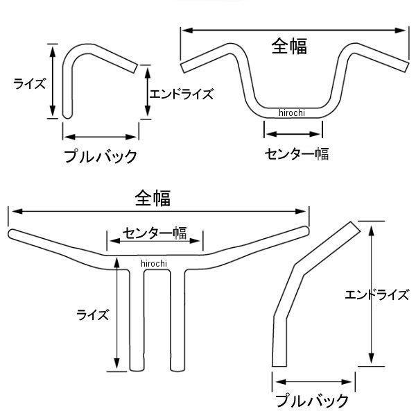 LAチョッパーズ LA 1.25インチ 14インチ 96年以降 0601-2702 Batwing Choppers FLH JP店 つや有り  ハンドルバー 黒黒 日本人気超絶の Choppers